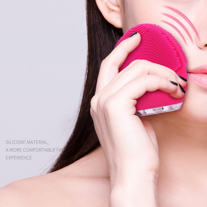 Electric Mini sonic Facial Cleansing Brush. - Elle-&-Shine-